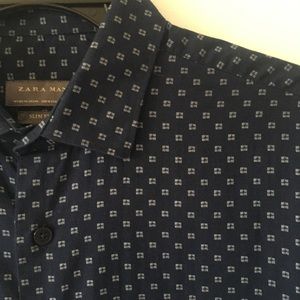 Zara Man casual button down shirt slim fit Medium
